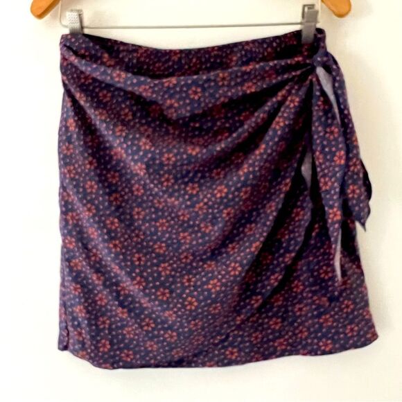 Toad & Co Skirt Performance Hiking Outdoors Faux Wrap Floral Size Small - Picture 2 of 8